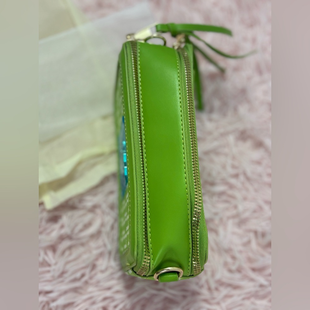 Brand New Carolina Herrera Lime Green Crossbody Bag - Picture 4 of 11